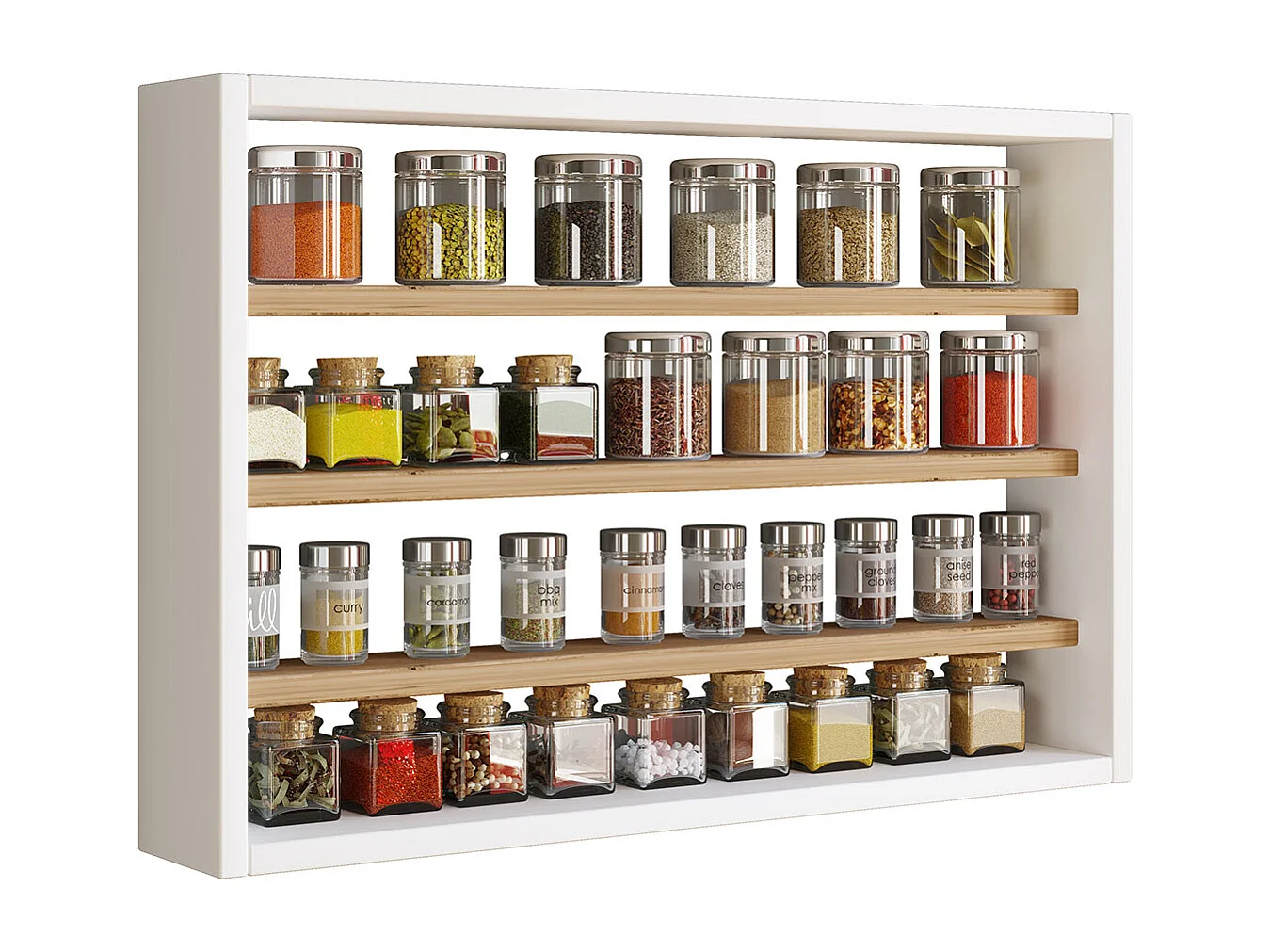 Holz Wandregal Gewürzregal Regal Küche Esaldi M