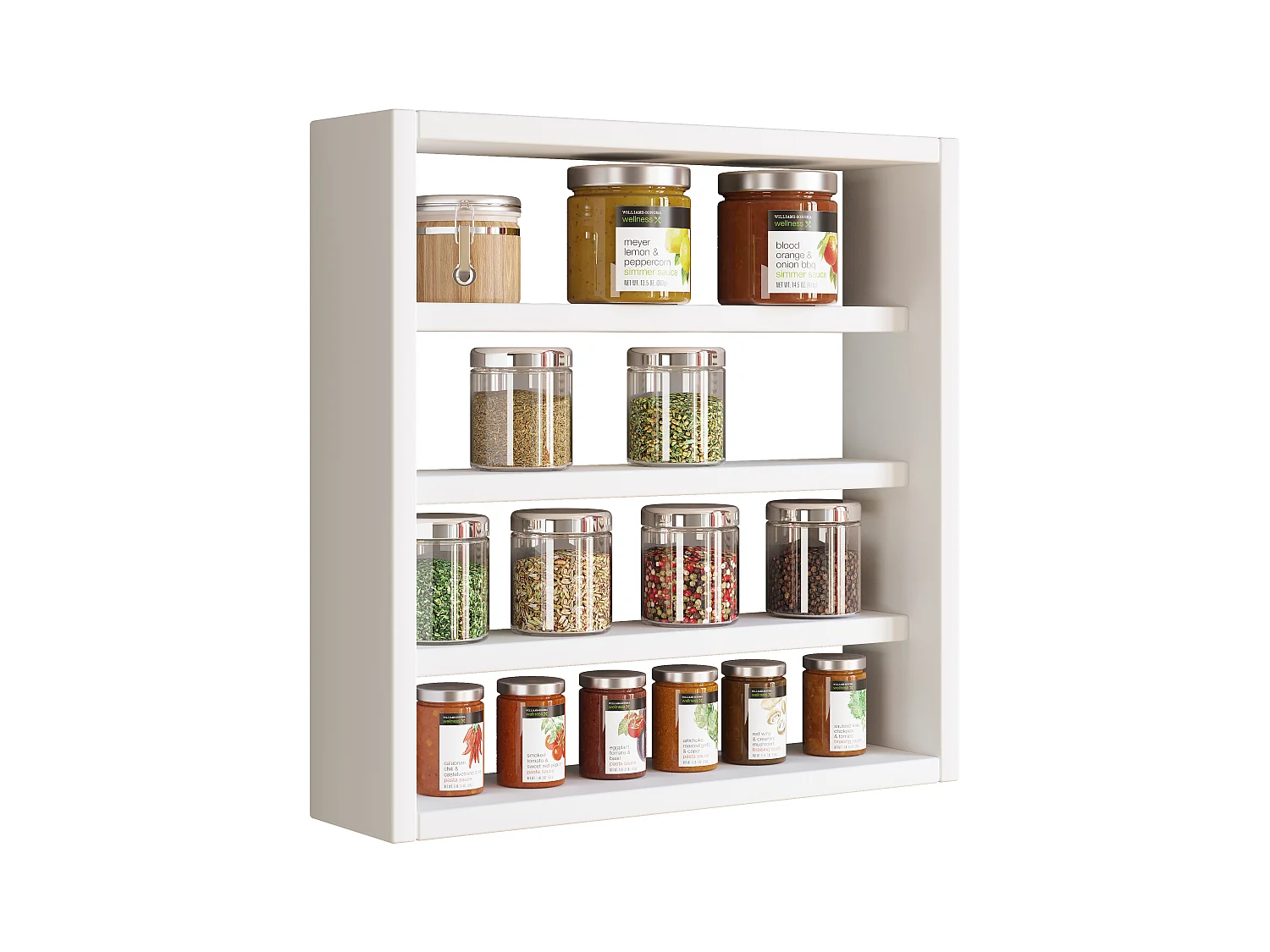 Kitchen furniture hanging cabinet Esaldi White H. 40 x W. 40 x D. 10 cm