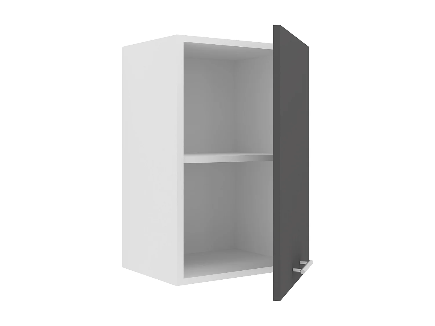 Kitchen furniture hanging cabinet Esilo White / Anthracite H. 60 x W. 40 x D. 31 cm
