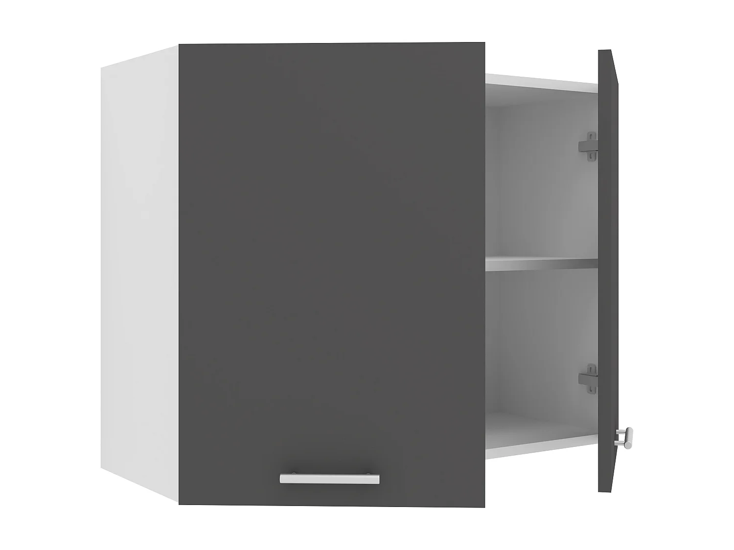 Kitchen furniture hanging cabinet Esilo White / Anthracite H. 60 x W. 80 x D. 31 cm
