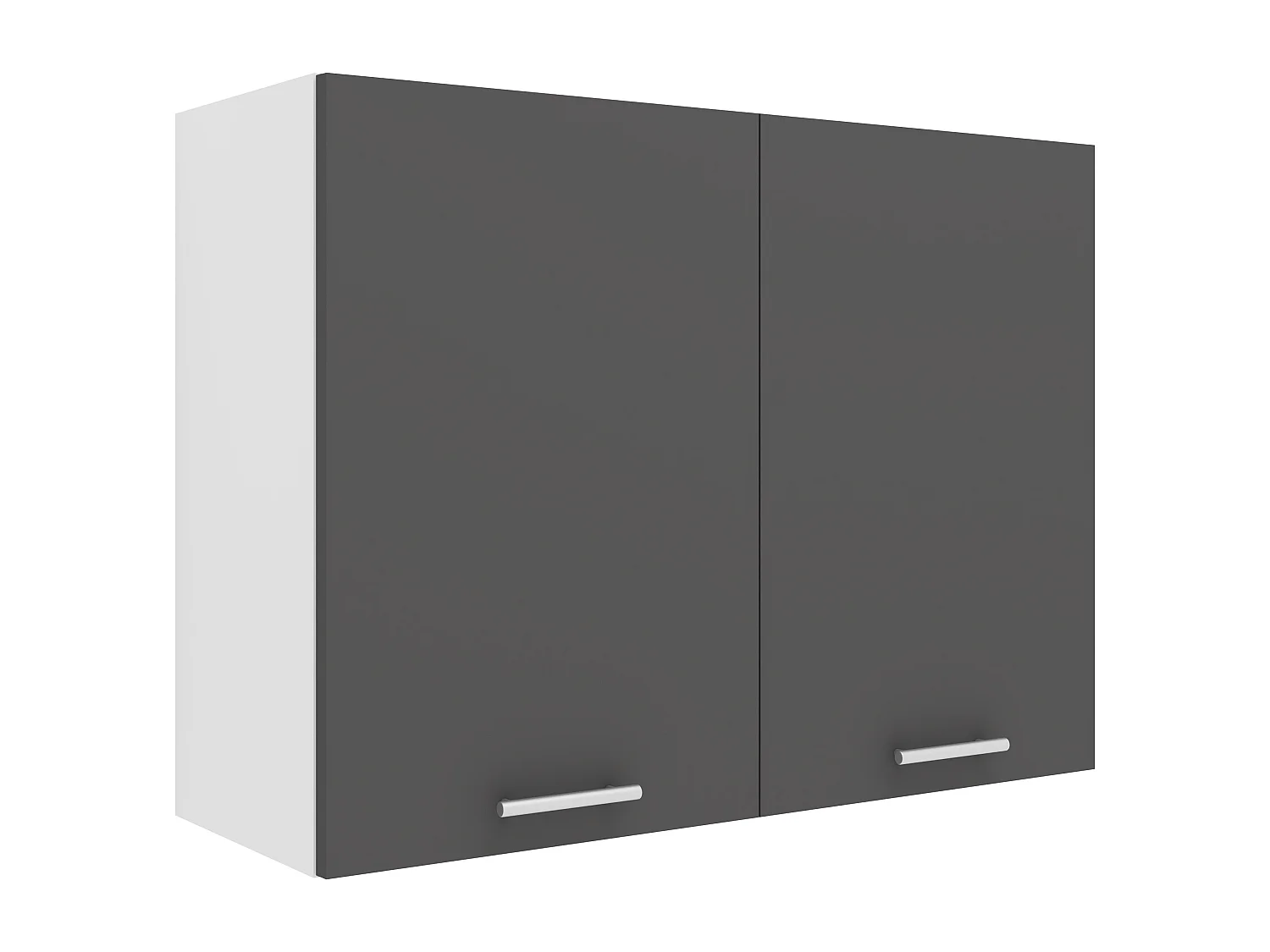 Kitchen furniture hanging cabinet Esilo White / Anthracite H. 60 x W. 80 x D. 31 cm