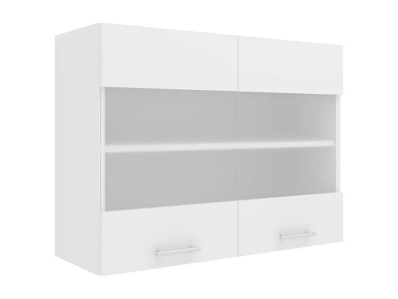 Kitchen furniture hanging cabinet Esilo White H. 60 x W. 80 x D. 31 cm