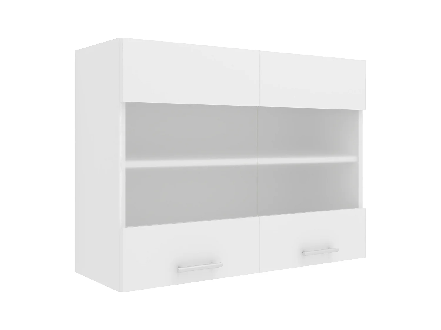 Kitchen furniture hanging cabinet Esilo White H. 60 x W. 80 x D. 31 cm