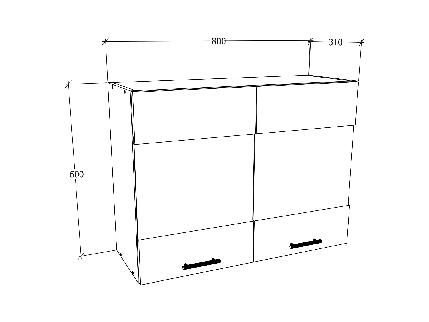 Keukenkast B. 80cm hangkast Esilo