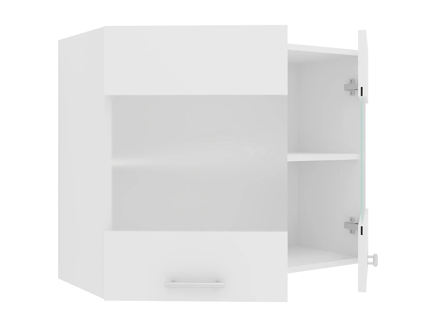 Kitchen furniture hanging cabinet Esilo White H. 60 x W. 80 x D. 31 cm