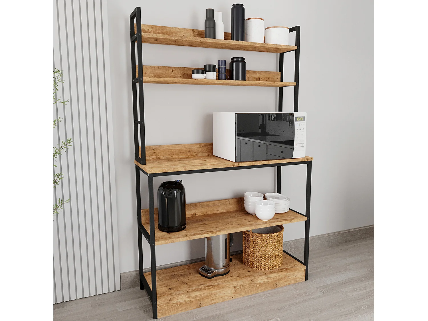 Kitchen furniture cabinet Insasi Honey oak H. 161 x W. 101 x D. 36 cm