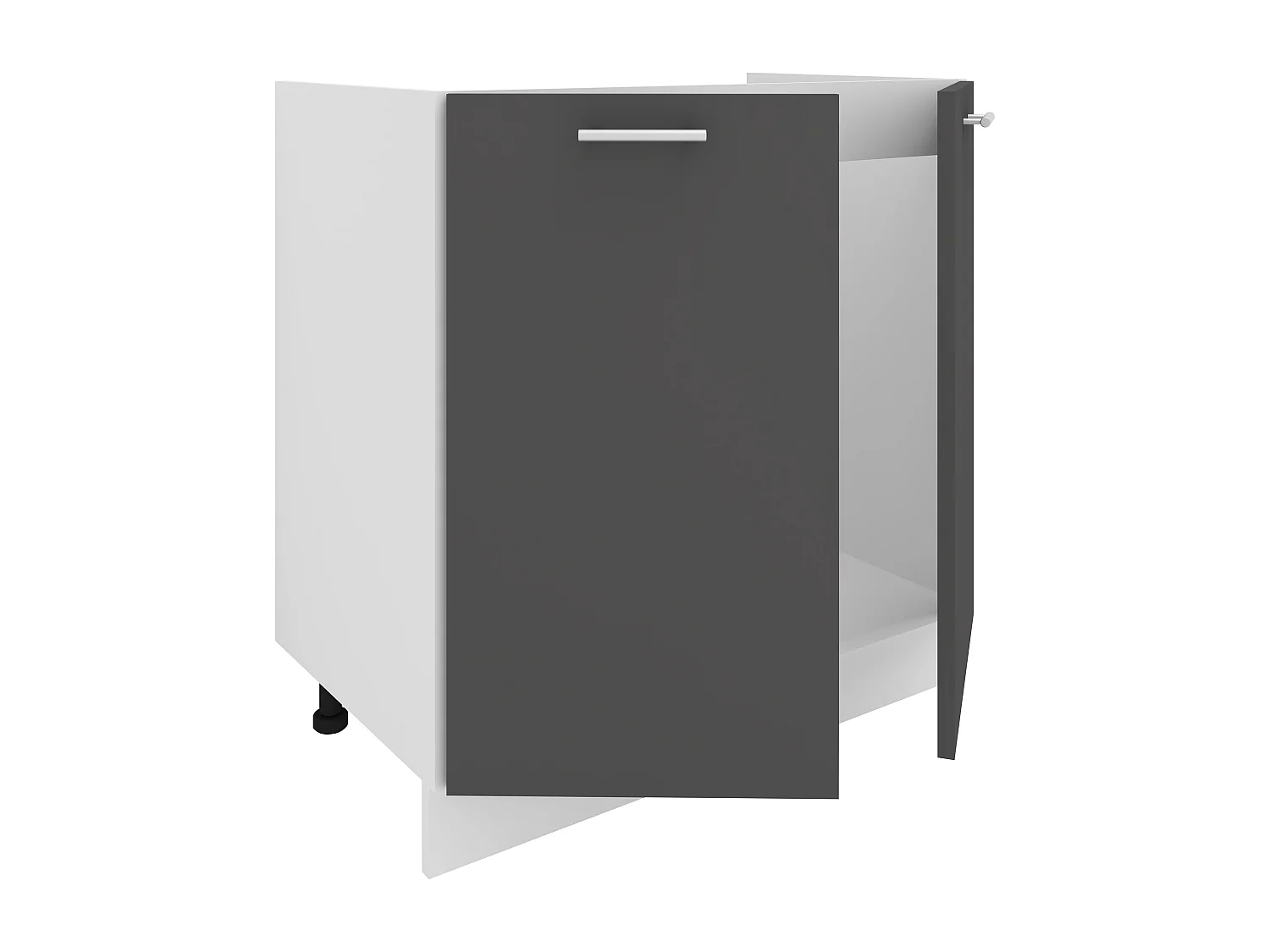 Kitchen furniture cabinet Esilo White / Anthracite H. 82 x W. 80 x D. 46 cm
