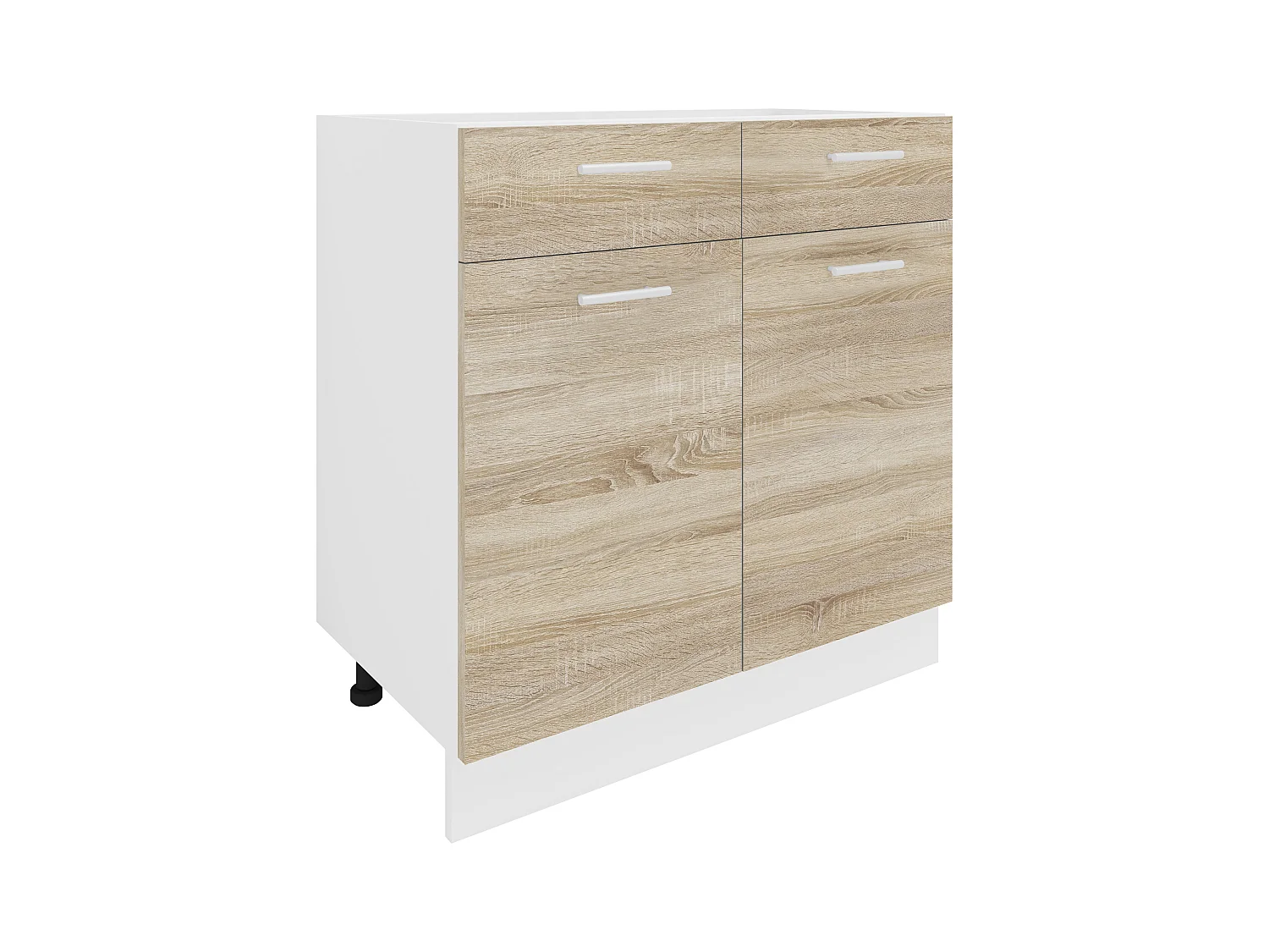 Kitchen furniture cabinet Esilo White / Sonoma oak H. 82 x W. 80 x D. 46 cm