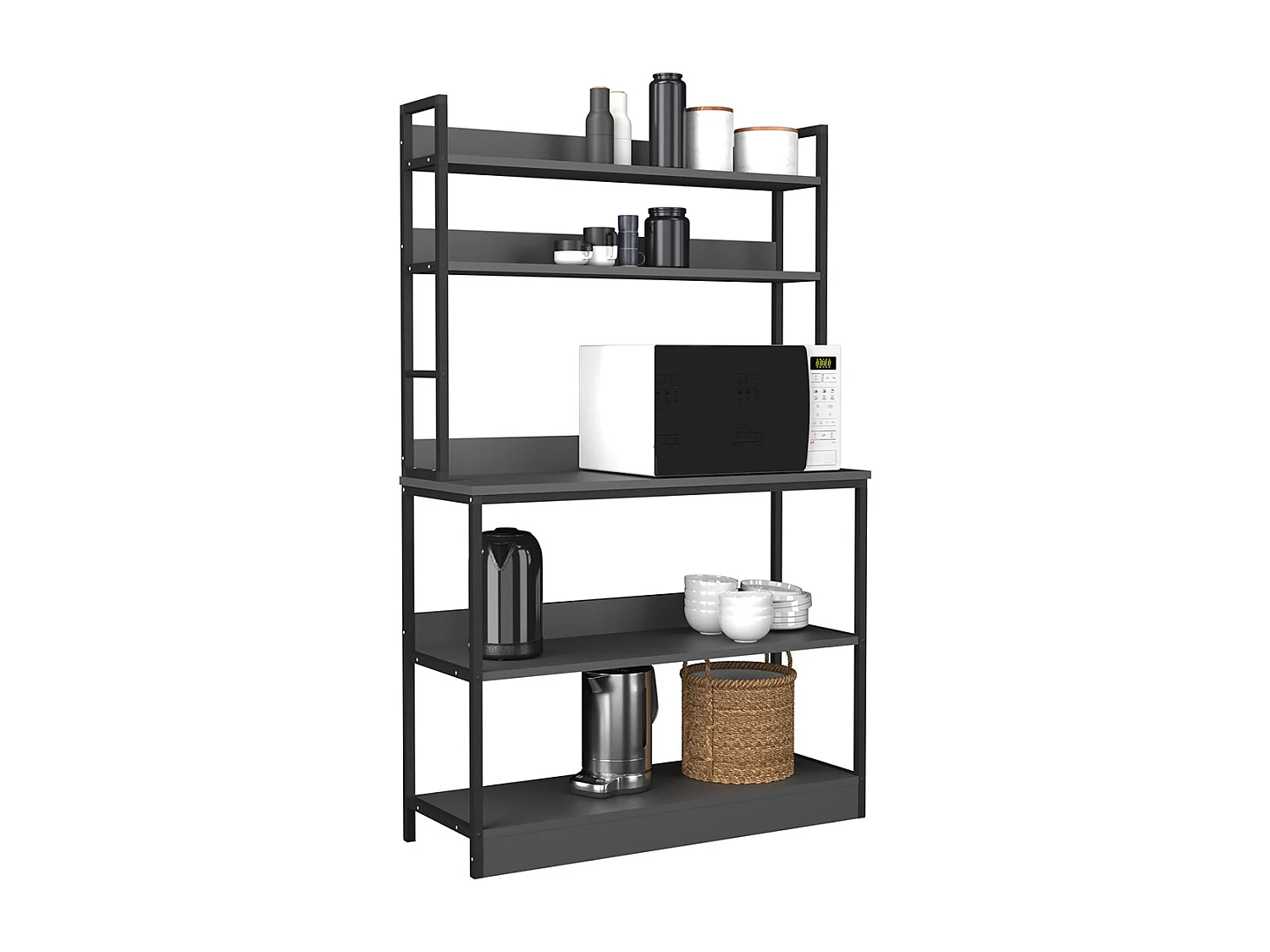 Kitchen furniture cabinet Insasi Anthracite H. 161 x W. 101 x D. 36 cm