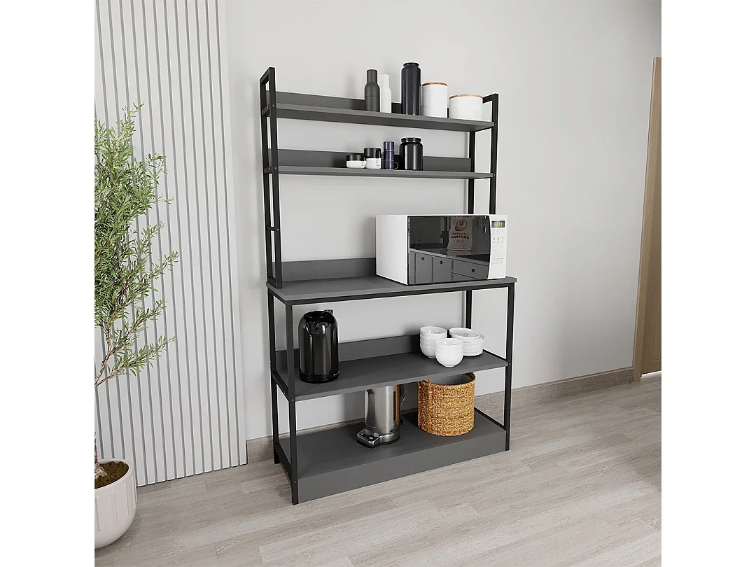 Kitchen furniture cabinet Insasi Anthracite H. 161 x W. 101 x D. 36 cm