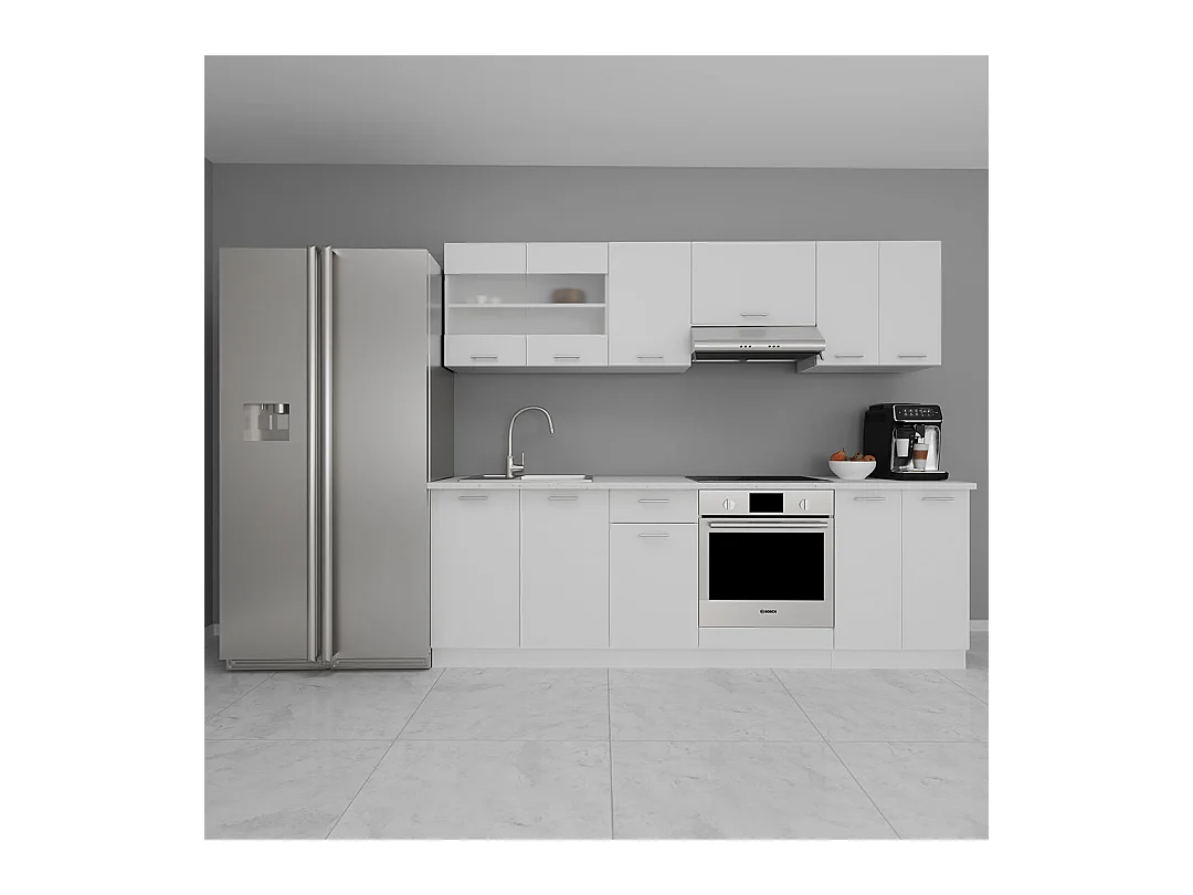 Kitchen furniture hanging cabinet Esilo White H. 60 x W. 57 x D. 57 cm