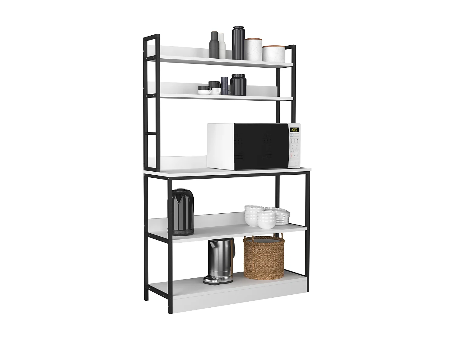 Kitchen furniture cabinet Insasi White H. 161 x W. 101 x D. 36 cm