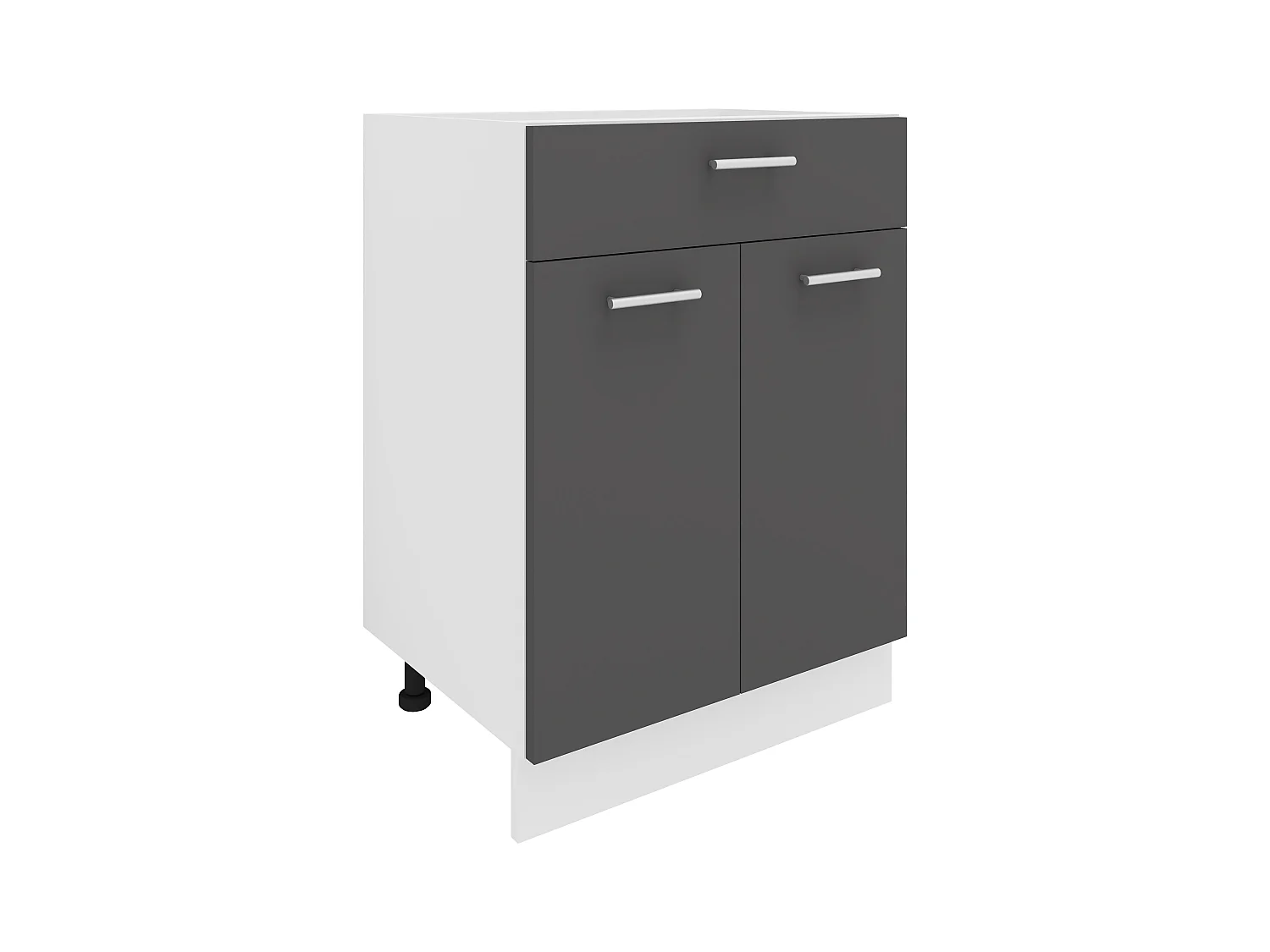 Kitchen furniture cabinet Esilo White / Anthracite H. 82 x W. 60 x D. 46 cm