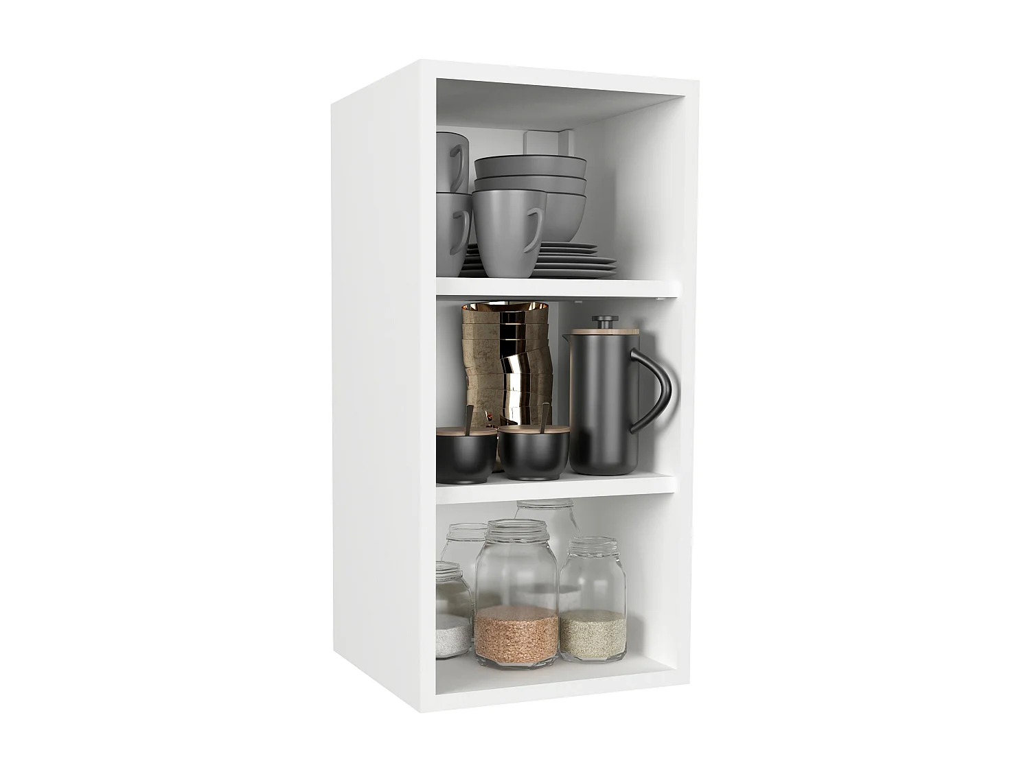 Kitchen furniture hanging cabinet Esilo White H. 60 x W. 30 x D. 29 cm