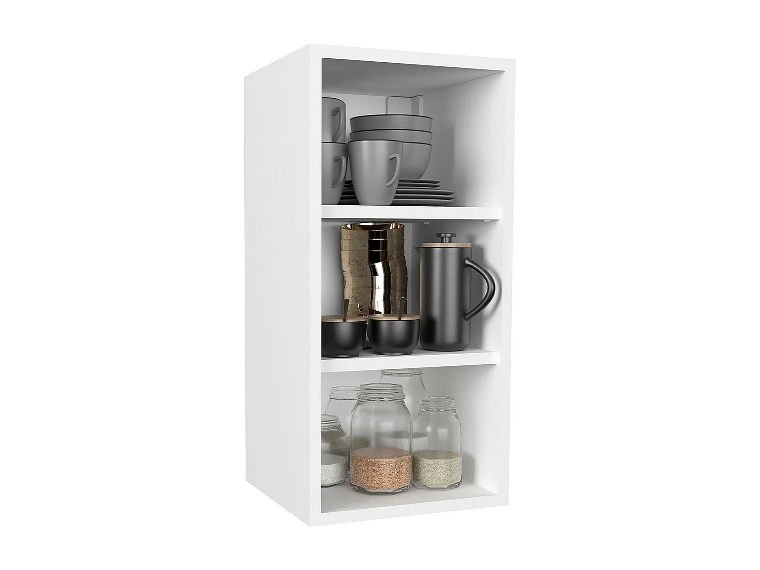 Kitchen furniture hanging cabinet Esilo White H. 60 x W. 30 x D. 29 cm