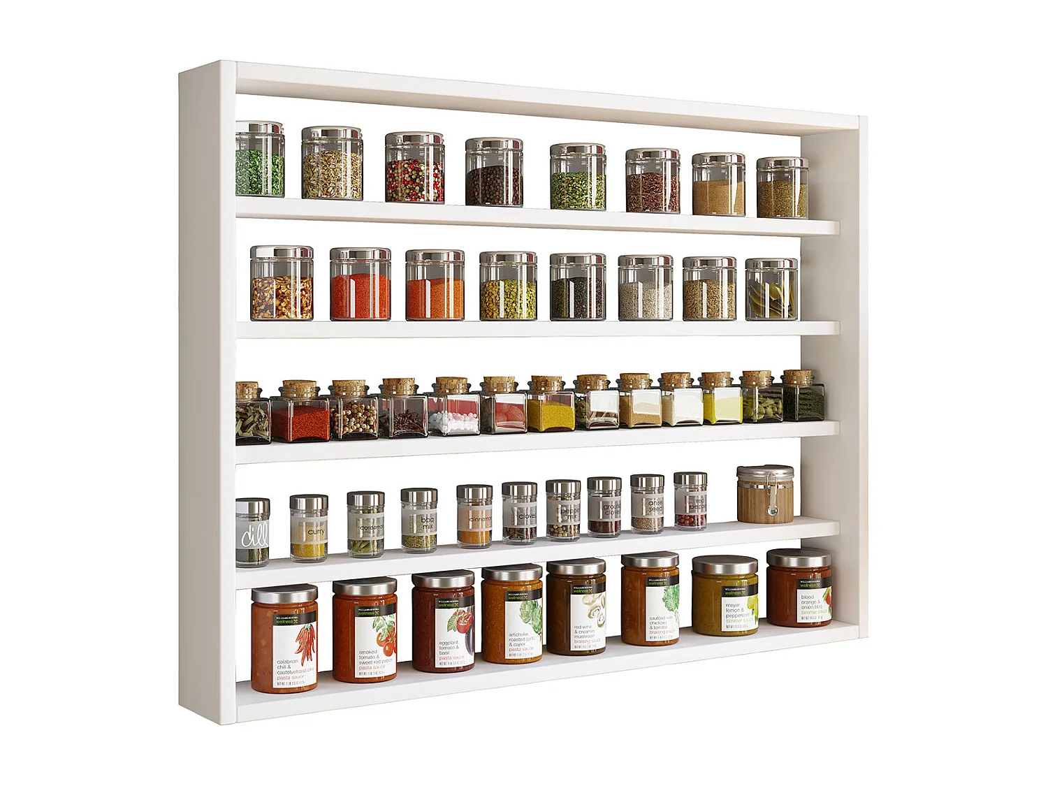 Holz Wandregal Gewürzregal Regal Küche Esaldi L