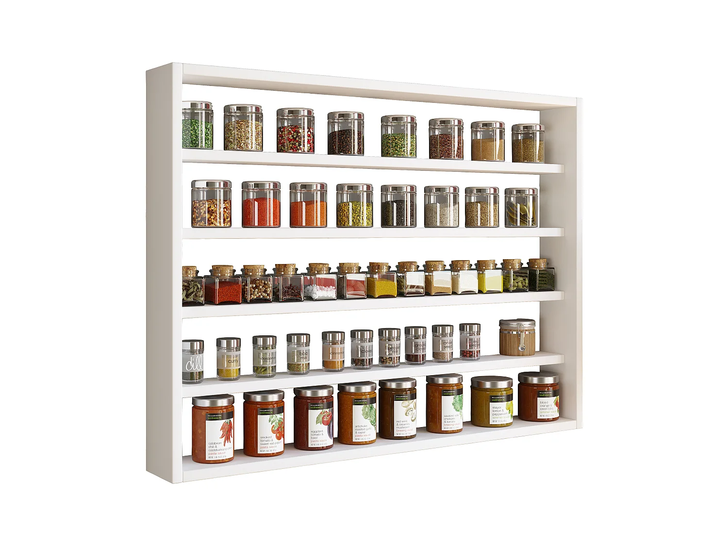 Kitchen furniture hanging cabinet Esaldi White H. 60 x W. 80 x D. 10 cm