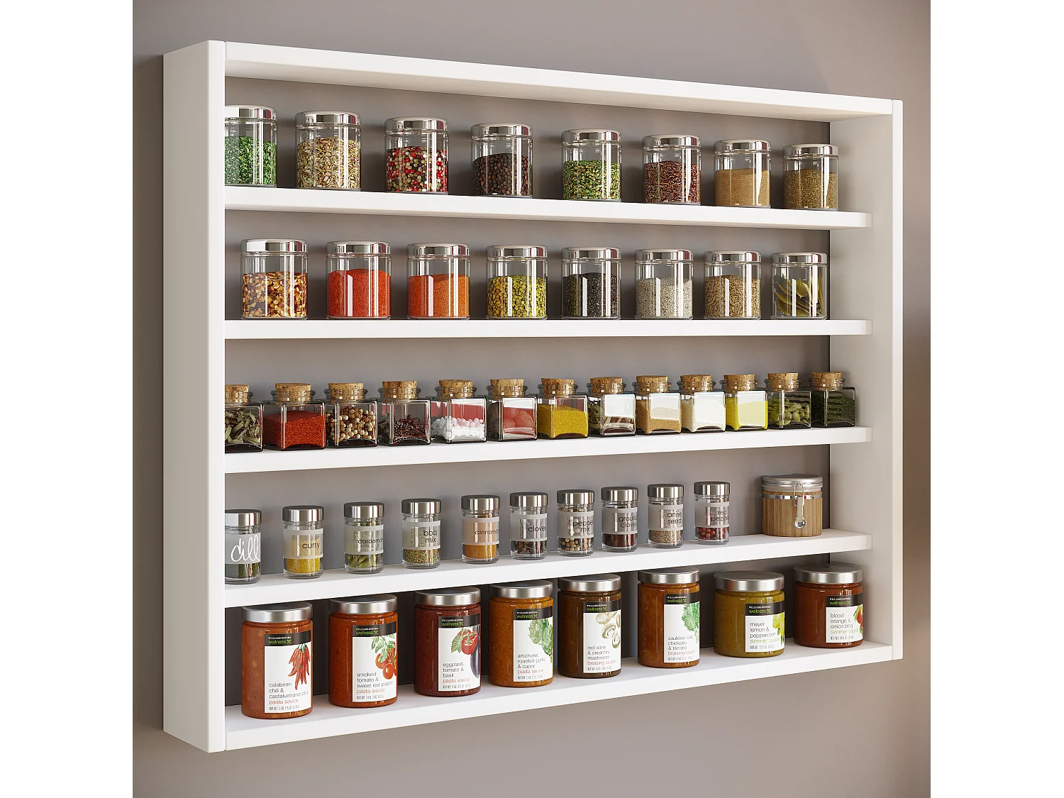 Kitchen furniture hanging cabinet Esaldi White H. 60 x W. 80 x D. 10 cm