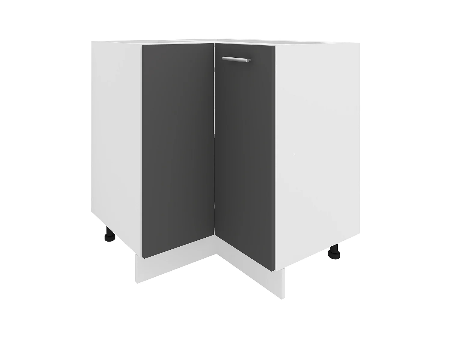 Kitchen furniture cabinet Esilo White / Anthracite H. 82 x W. 76 x D. 76 cm
