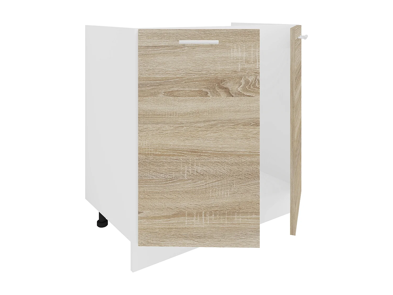 Lavatório VCM | Dimensões aprox. A. 82 x L. 80 x. P. 46 cm | Armário inferior com duas portas giratórias | Móveis de cozinha – Esilo (Branco/carvalho Sonoma)