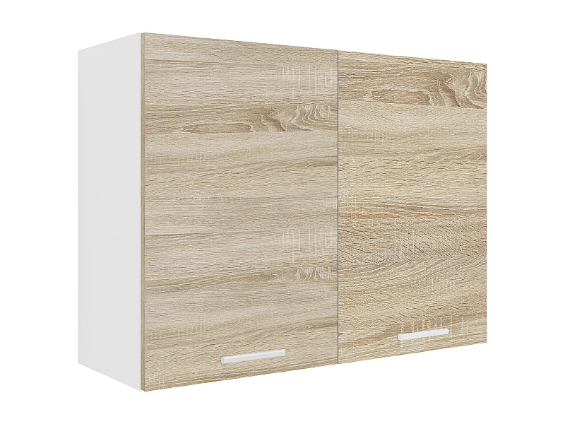 Kitchen furniture hanging cabinet Esilo White / Sonoma oak H. 60 x W. 80 x D. 31 cm