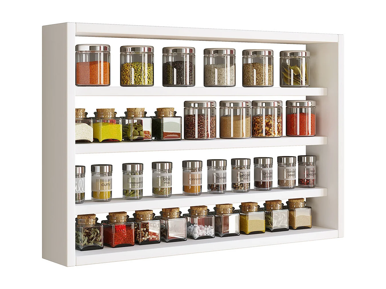 Kitchen furniture hanging cabinet Esaldi White H. 40 x W. 60 x D. 10 cm