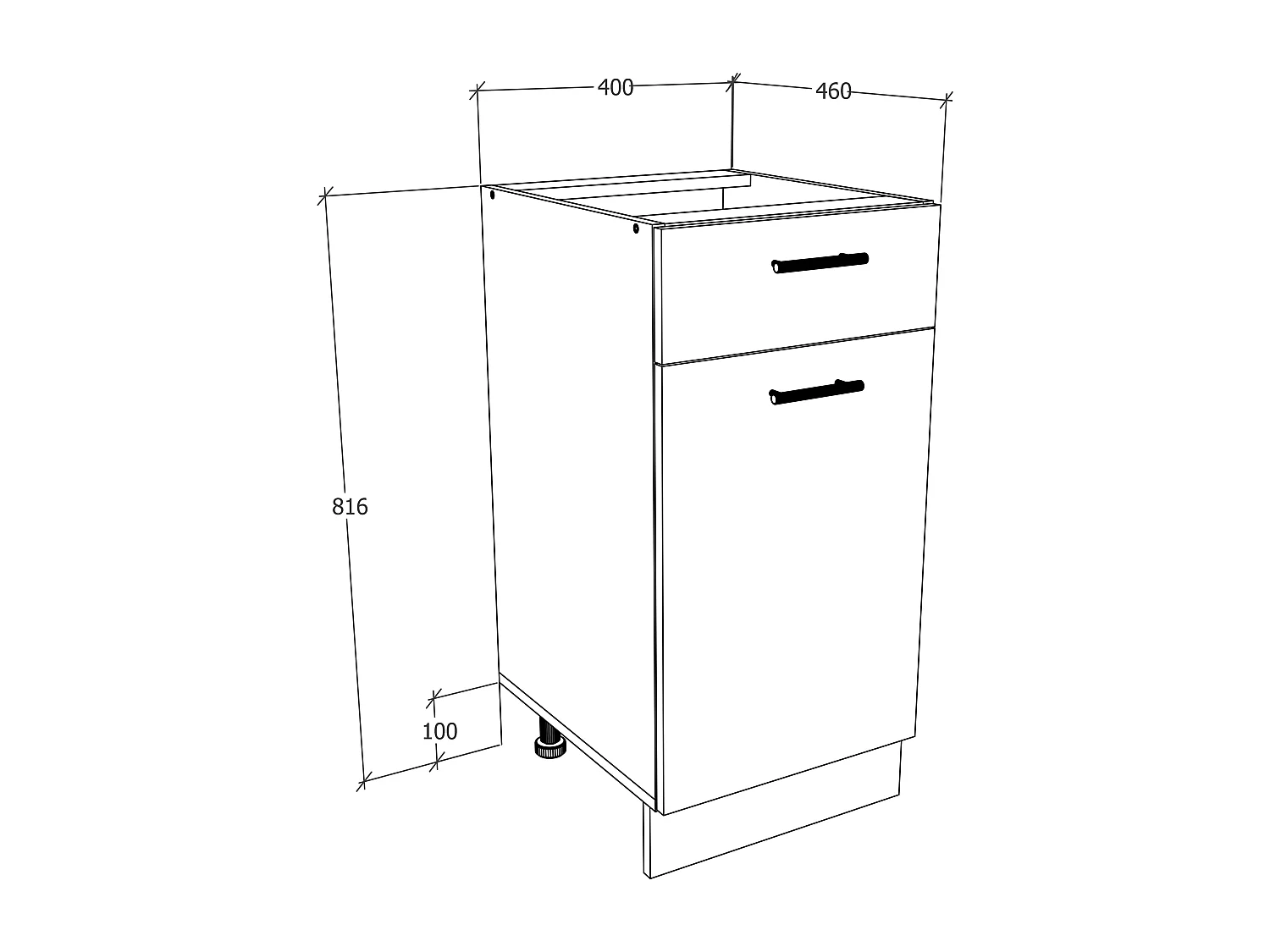 Keukenkast B 40 cm Onderkast Esilo