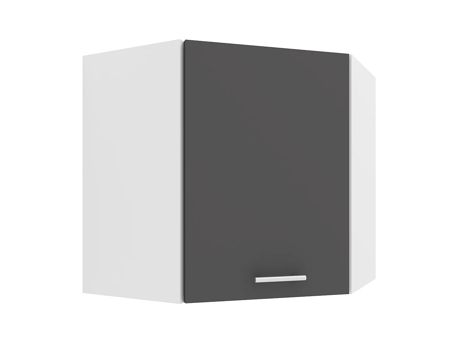 Kitchen furniture hanging cabinet Esilo White / Anthracite H. 60 x W. 57 x D. 57 cm