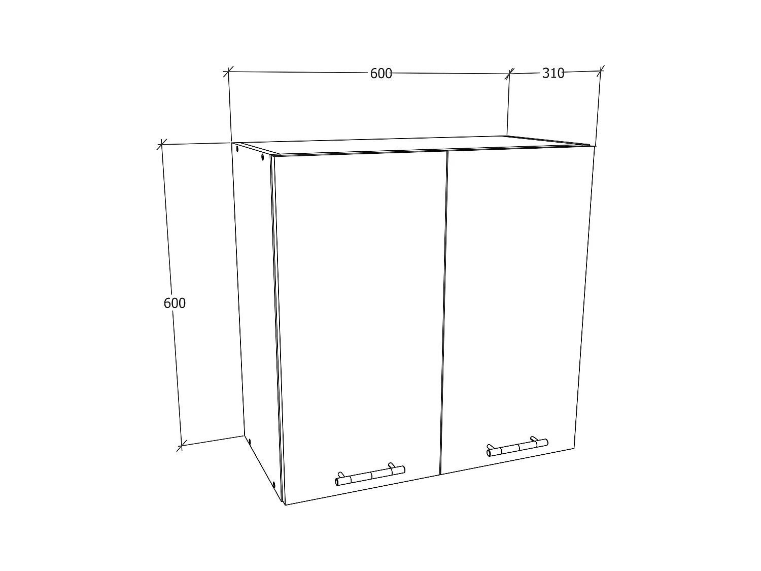 Küchenschrank B. 60 cm Hängeschrank Küche Esilo