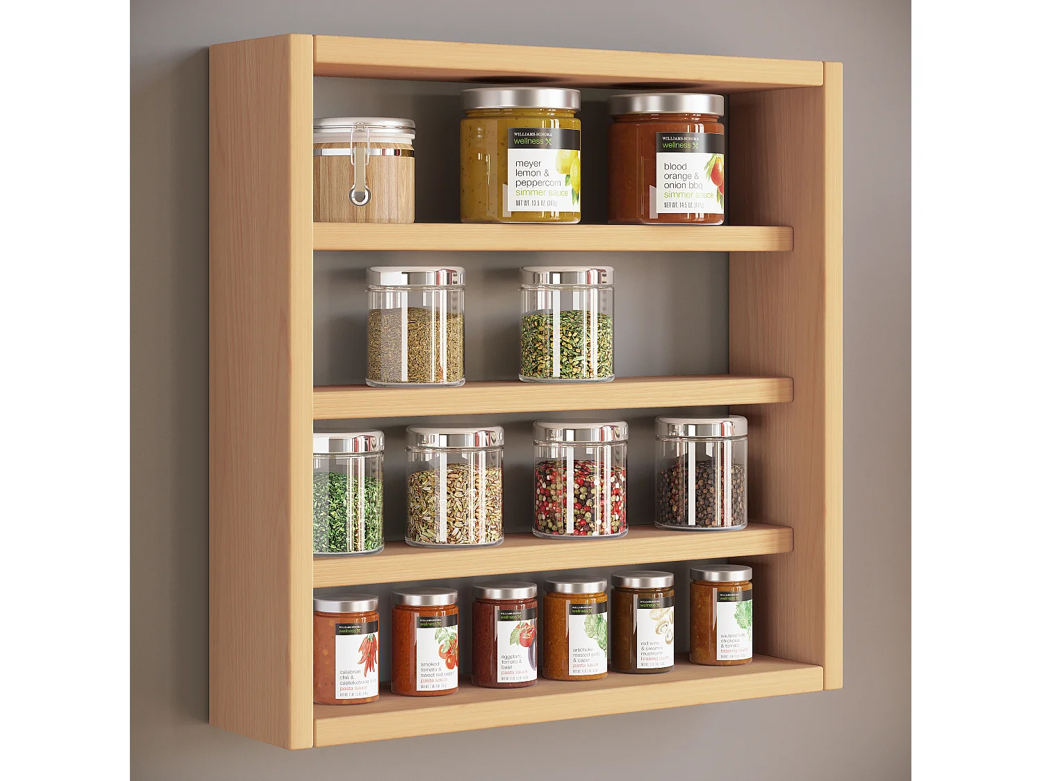 Kitchen furniture hanging cabinet Esaldi Book H. 40 x W. 40 x D. 10 cm