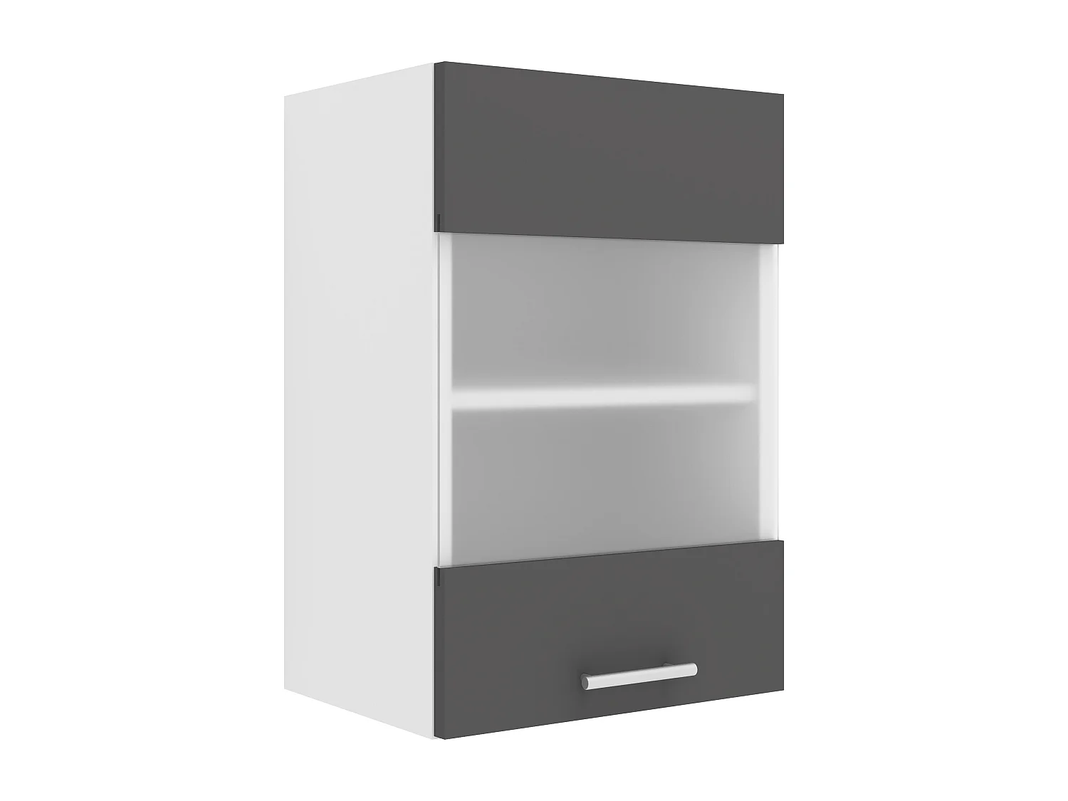 Kitchen furniture hanging cabinet Esilo White / Anthracite H. 60 x W. 40 x D. 31 cm