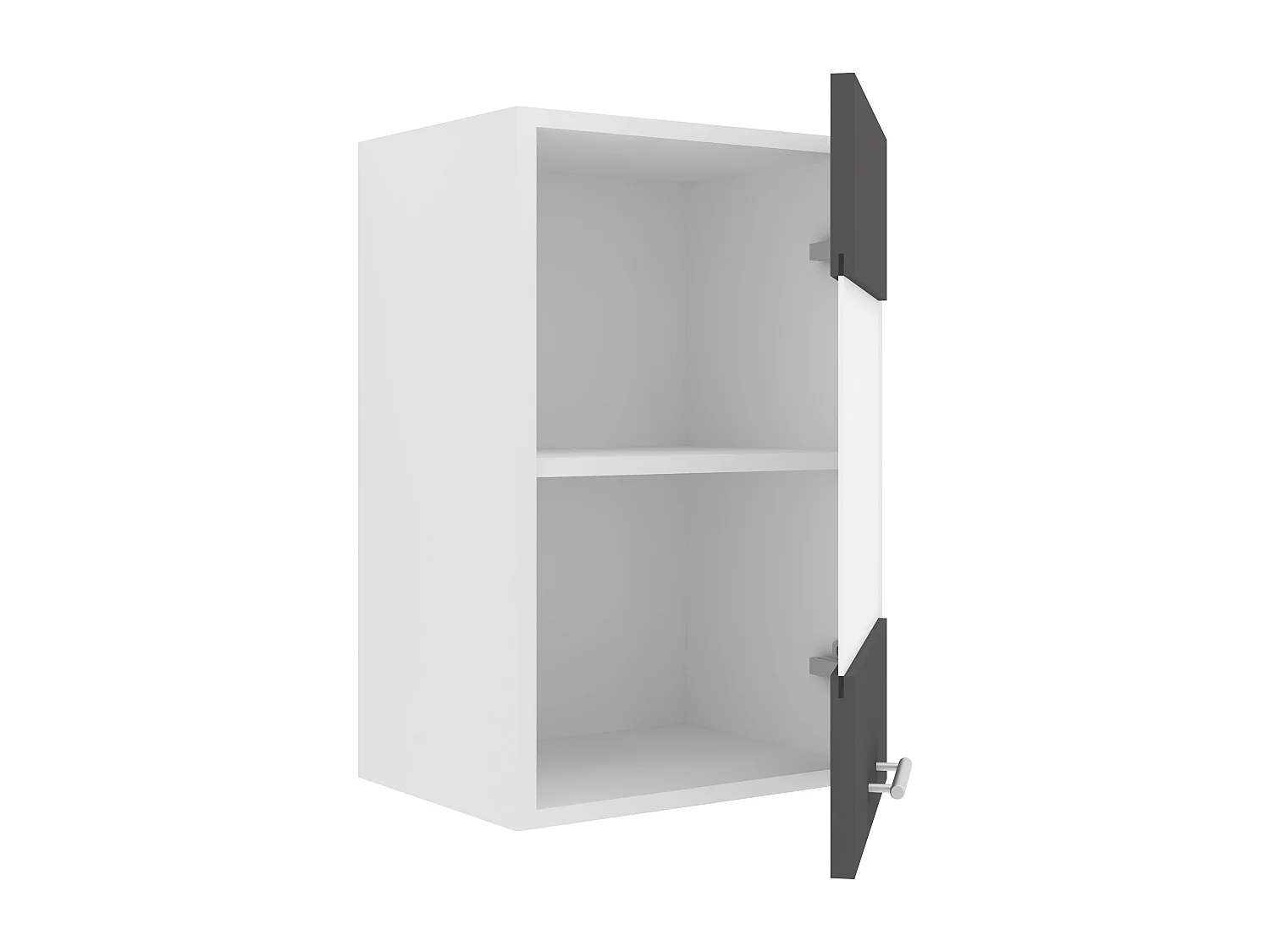 Kitchen furniture hanging cabinet Esilo White / Anthracite H. 60 x W. 40 x D. 31 cm