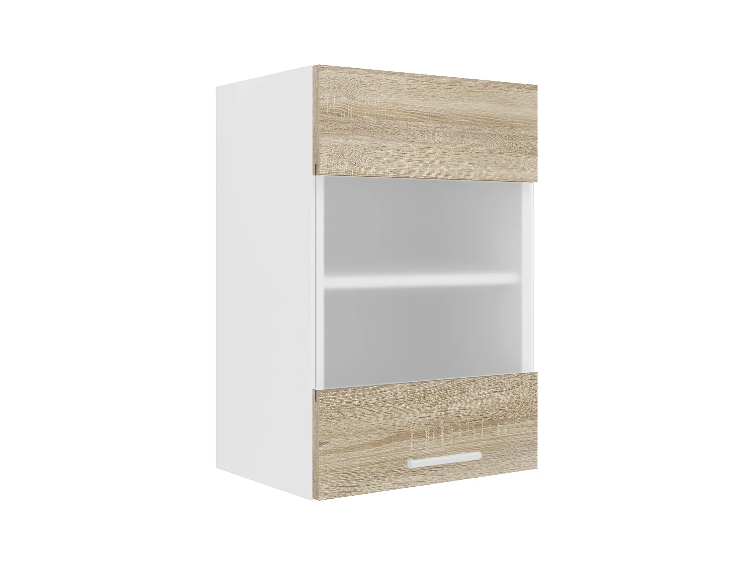 Kitchen furniture hanging cabinet Esilo White / Sonoma oak H. 60 x W. 40 x D. 31 cm