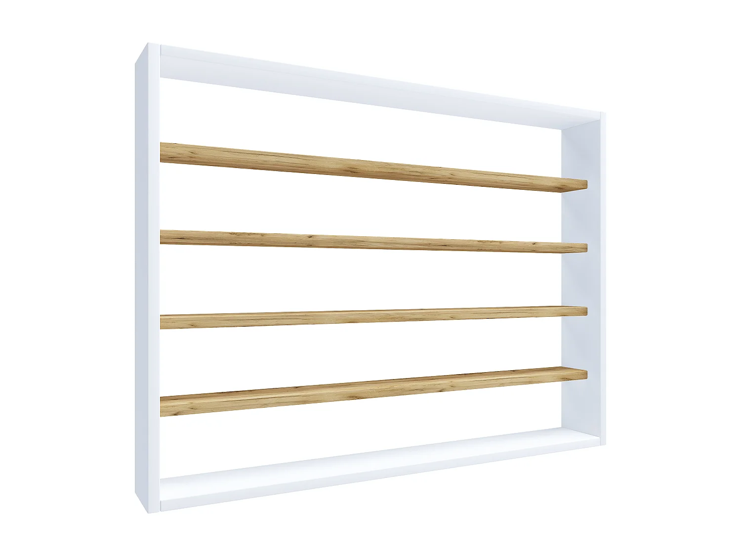 Kitchen furniture hanging cabinet Esaldi White / Honey oak H. 60 x W. 80 x D. 10 cm