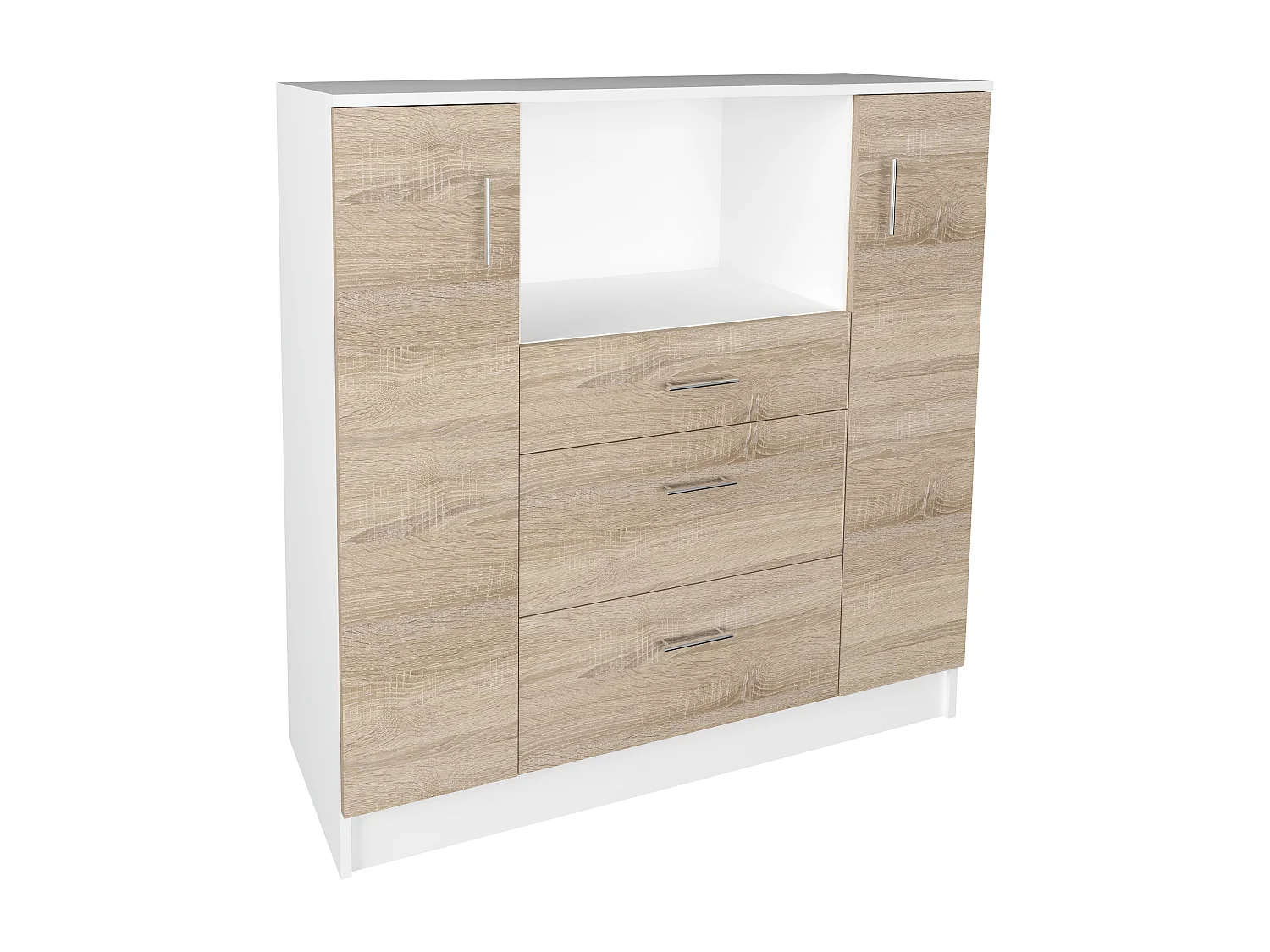 Kitchen furniture cabinet Esilo White / Sonoma oak H. 110 x W. 109 x D. 40 cm