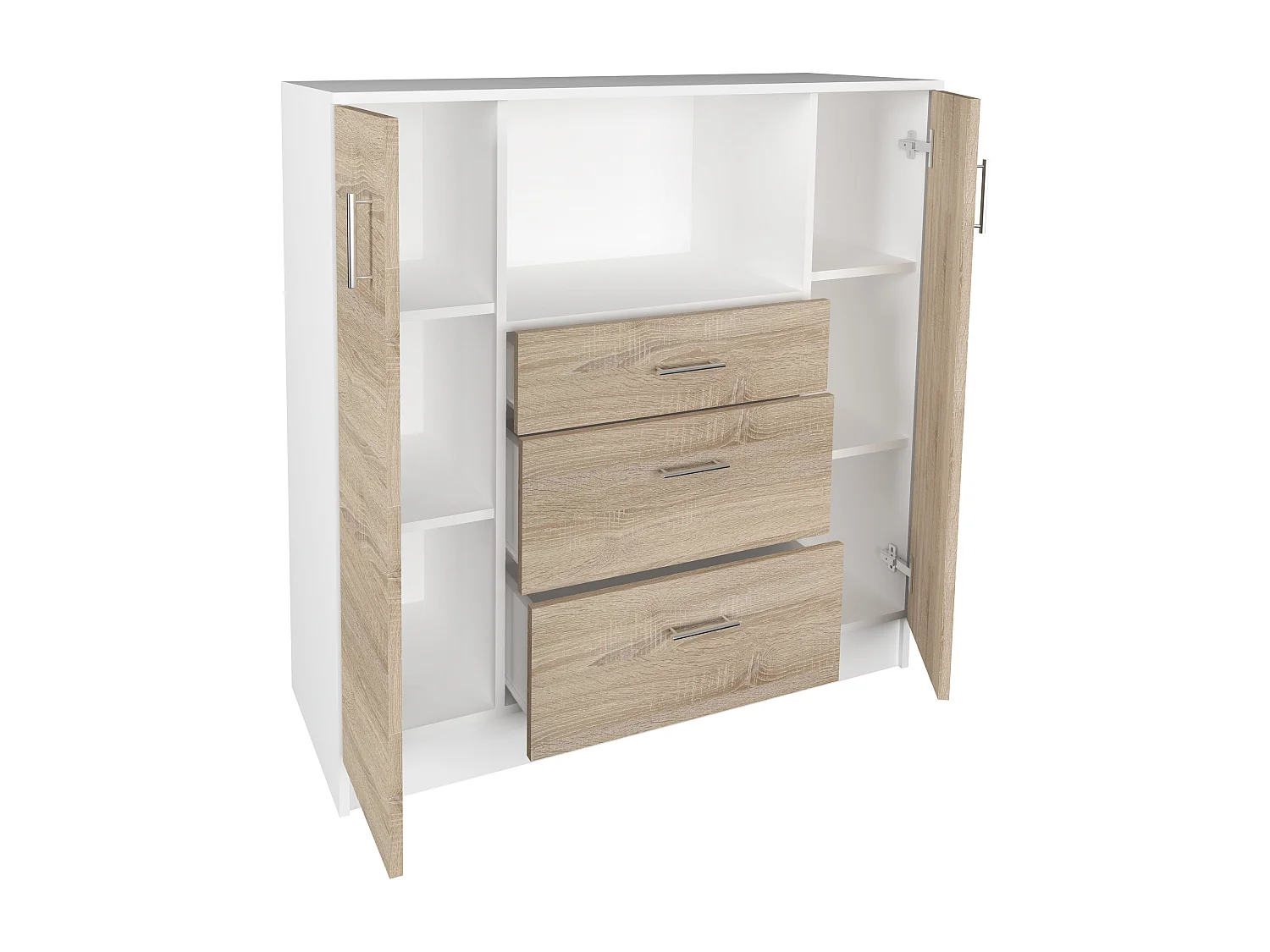 Kitchen furniture cabinet Esilo White / Sonoma oak H. 110 x W. 109 x D. 40 cm