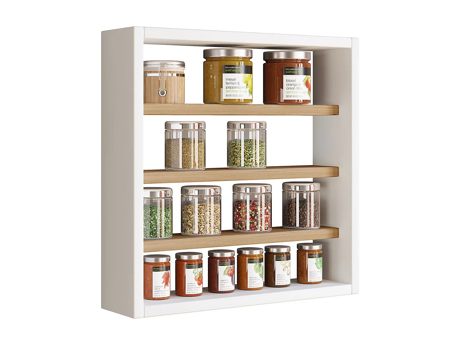 Kitchen furniture hanging cabinet Esaldi White / Honey oak H. 40 x W. 40 x D. 10 cm