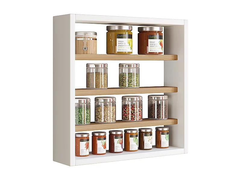 Kitchen furniture hanging cabinet Esaldi White / Honey oak H. 40 x W. 40 x D. 10 cm