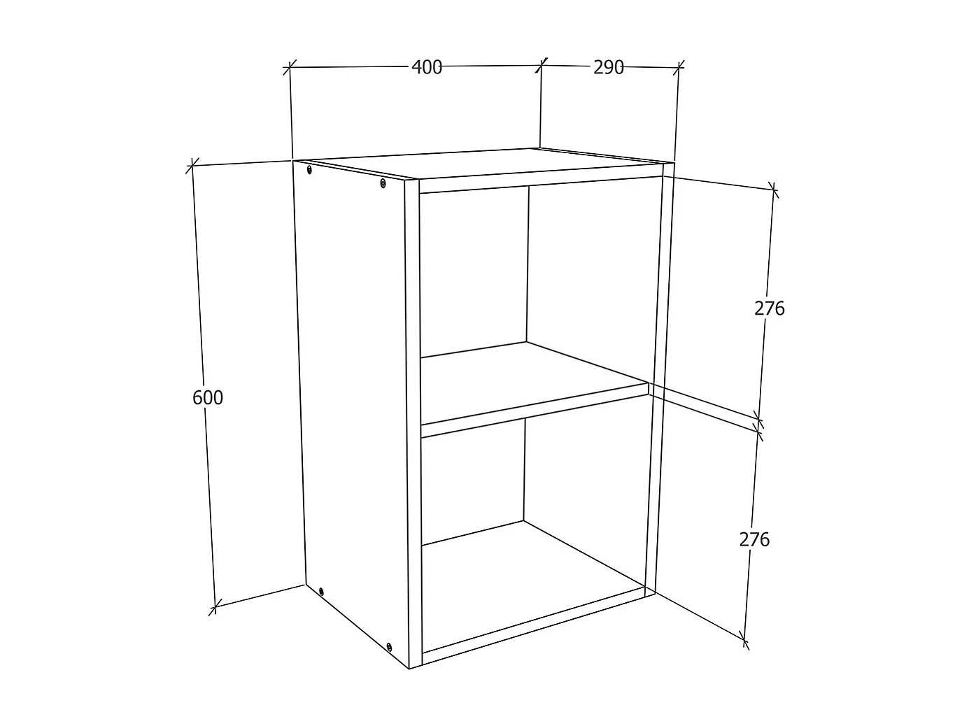 Keukenkast B. 40cm hangkast Esilo