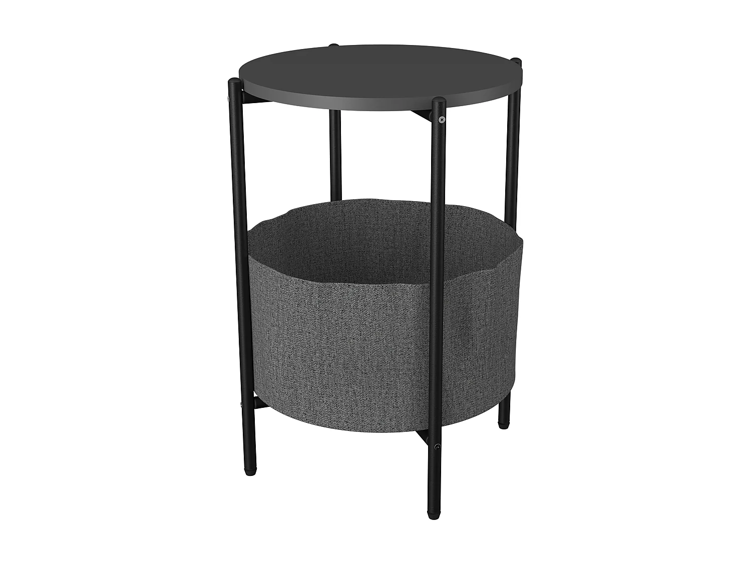 Side table & coffee table Pulia Anthracite H. 60 x W. 43 x D. 43 cm