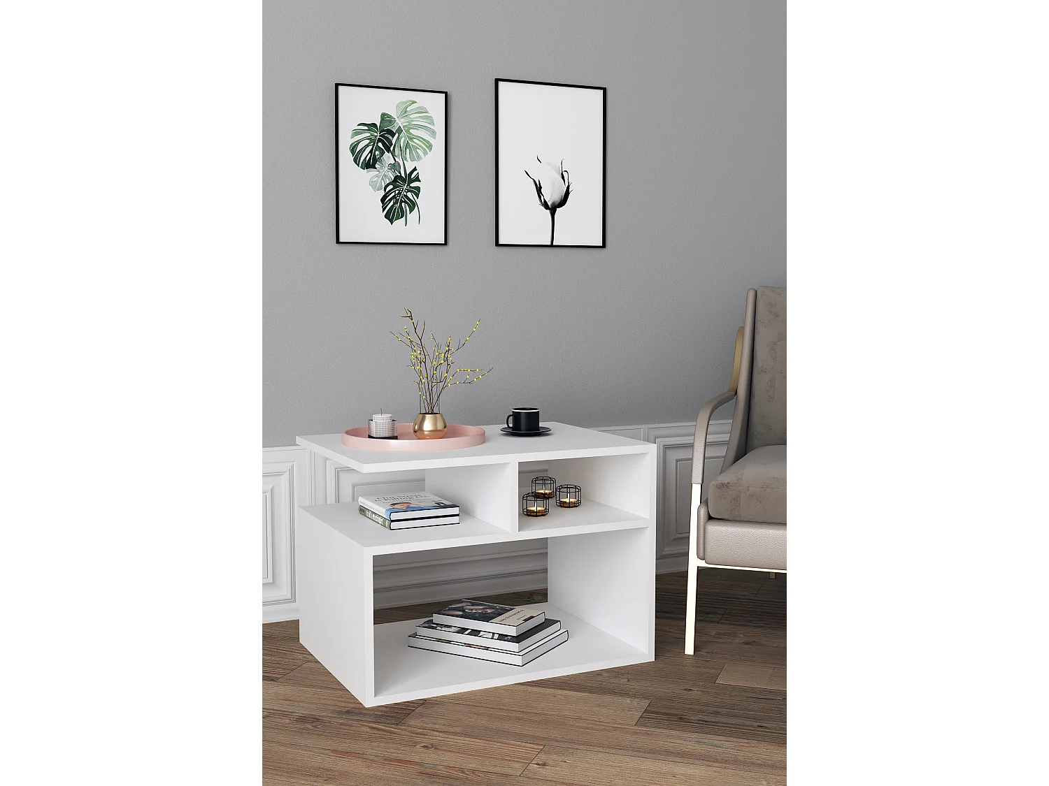 Houten Salontafel Sofa-tafel Wolas