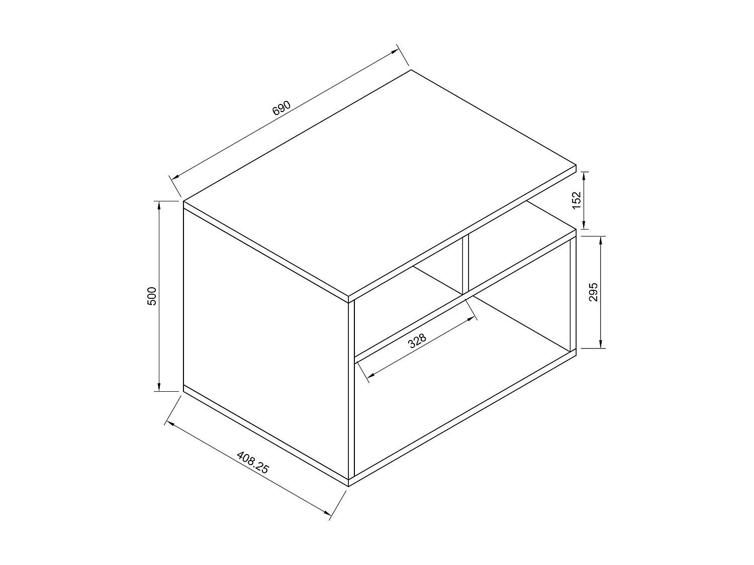Houten Salontafel Sofa-tafel Wolas