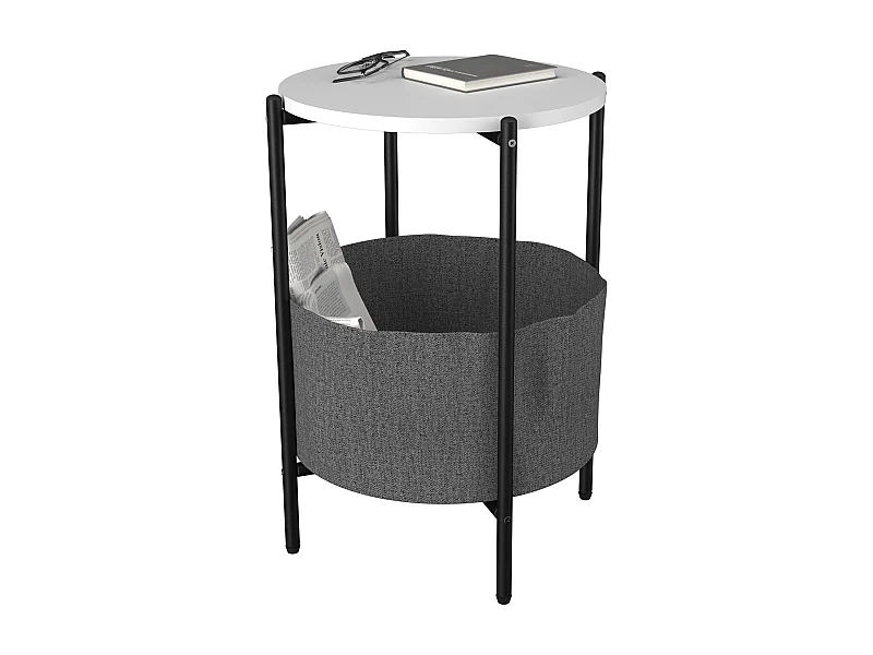 Side table & coffee table Pulia White H. 60 x W. 43 x D. 43 cm