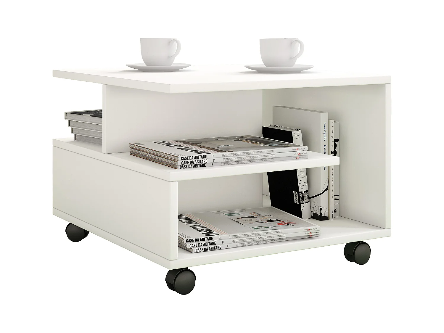 Side table & coffee table Stango White Dimensions approx. H. 40 x W. 50 x D. 50 cm