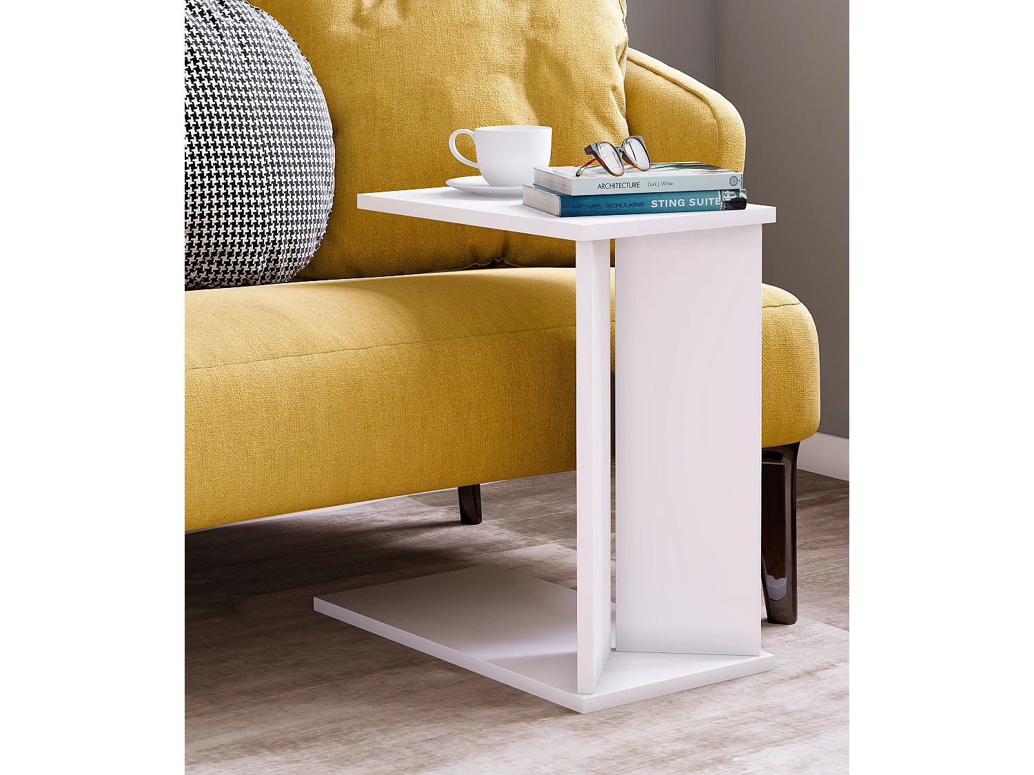 Side table & coffee table Nachto White H. 49 x W. 25 x D. 50 cm