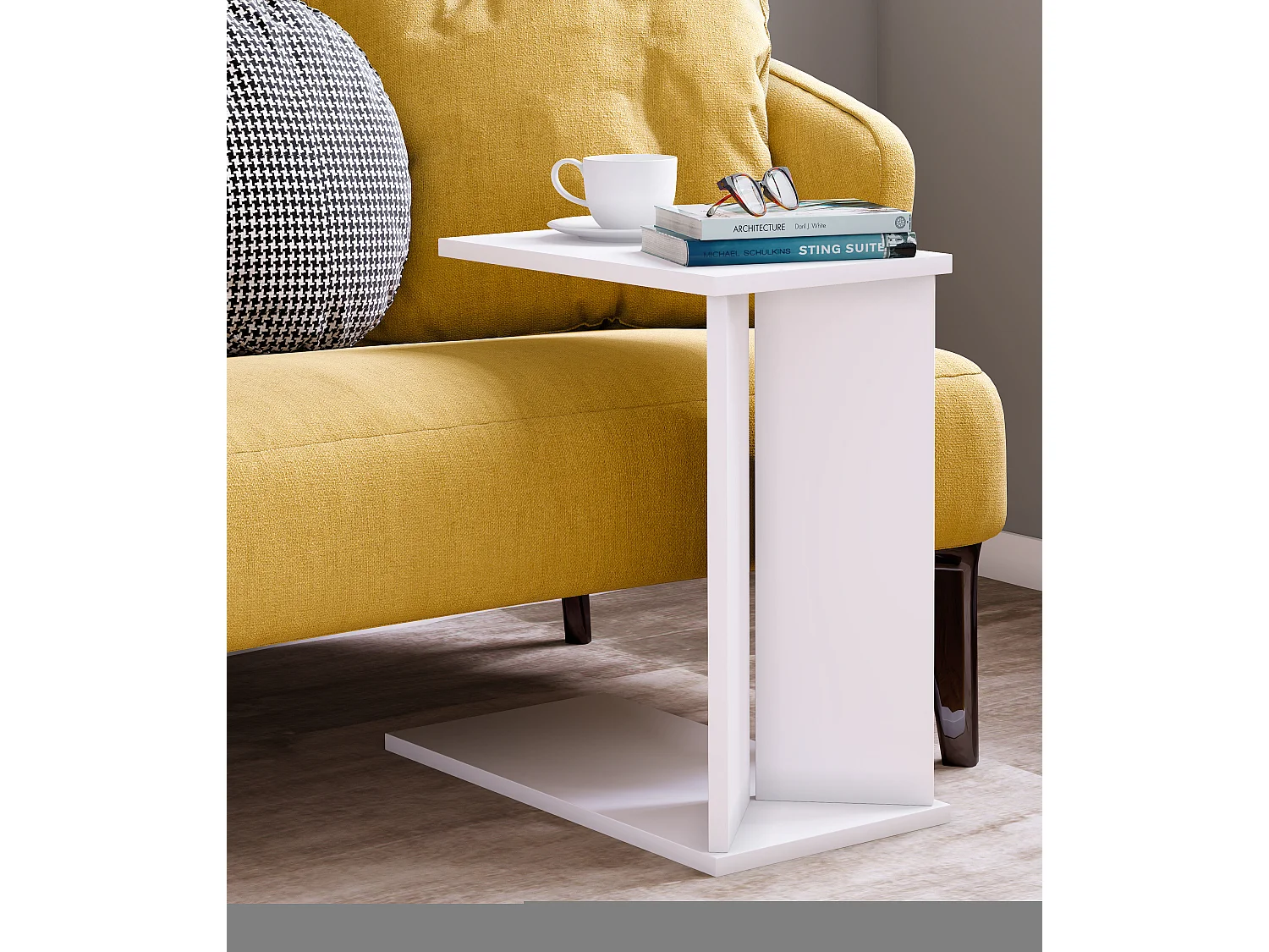Side table & coffee table Nachto White H. 49 x W. 25 x D. 50 cm