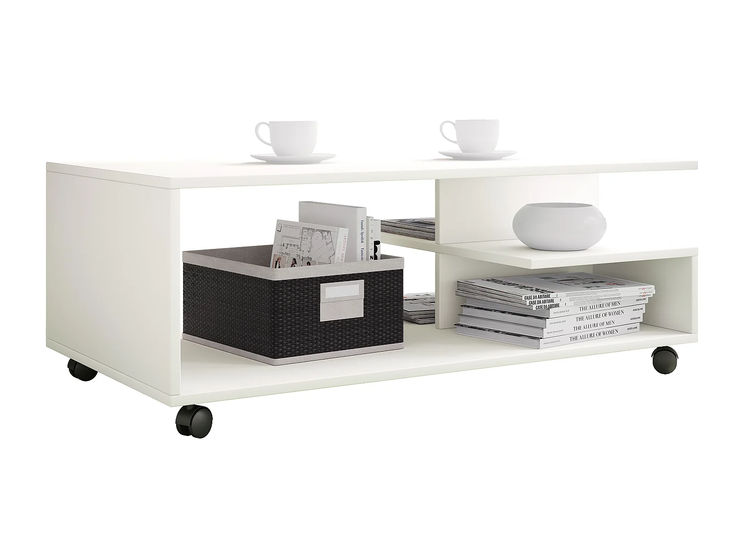 Side table & coffee table Stango White Dimensions approx. H. 40 x W. 100 x D. 50 cm