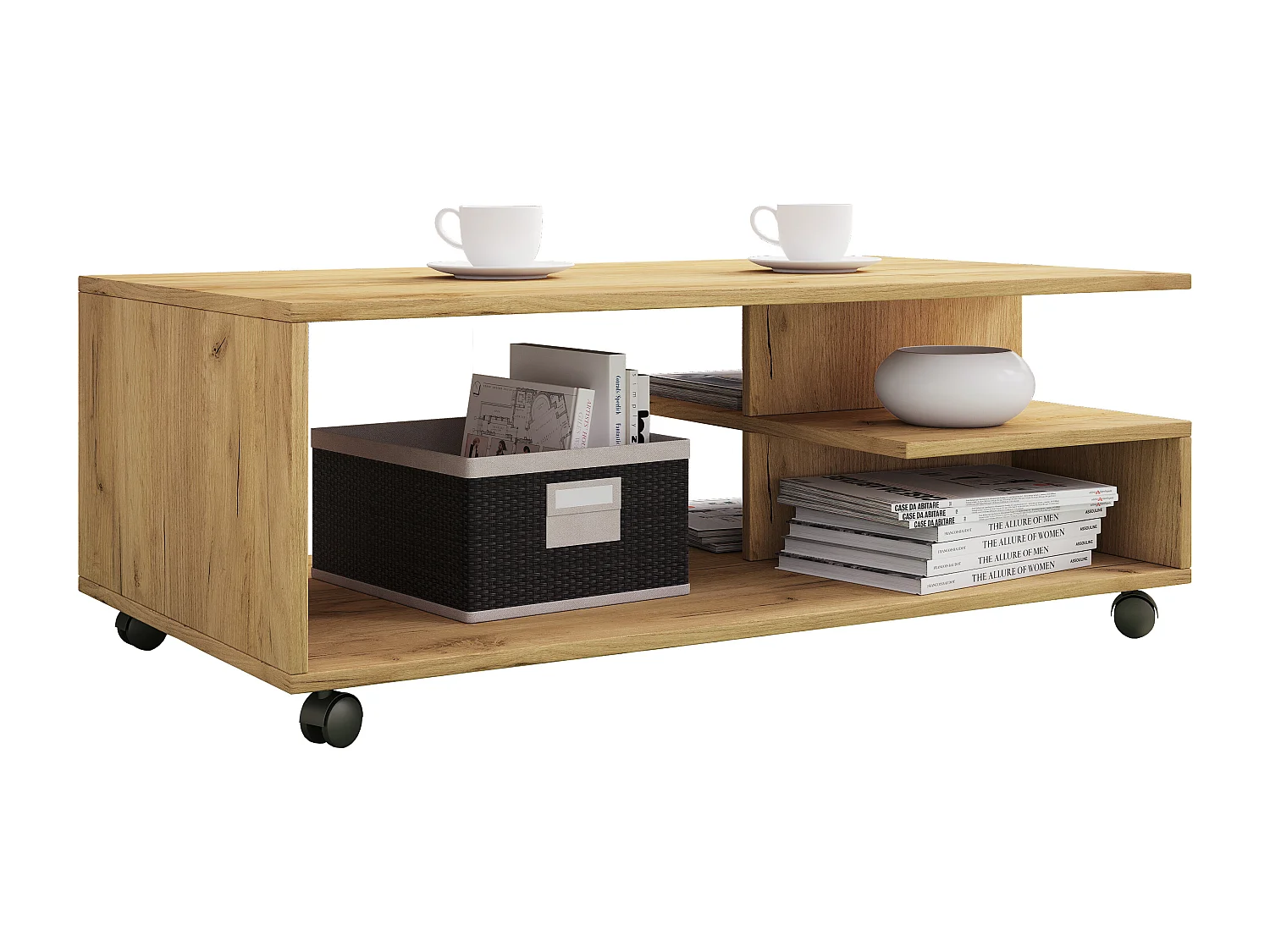 Side table & coffee table Stango Honey oak Dimensions approx. H. 40 x W. 100 x D. 50 cm