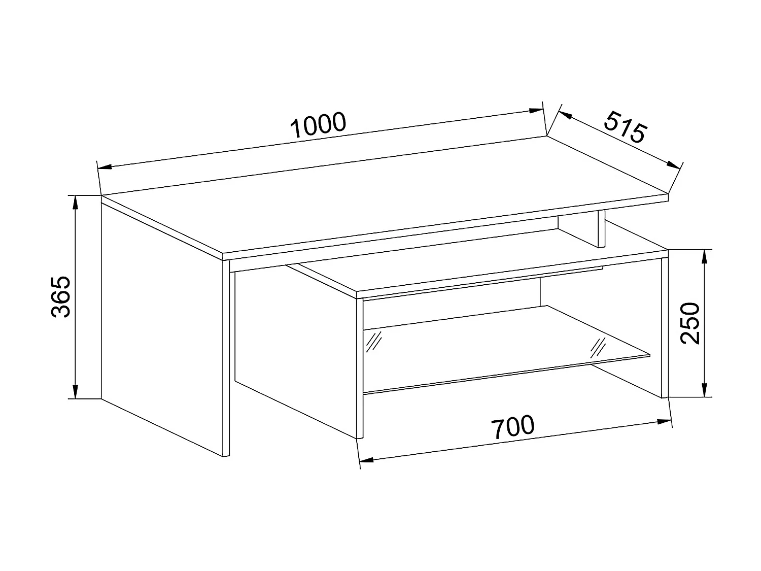 Sofatisch Couchtisch Schublade Pilas