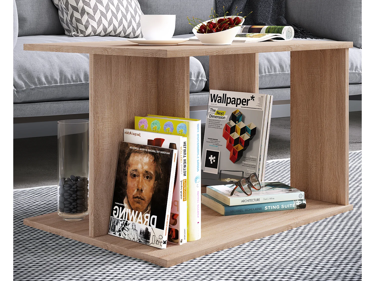 Holz Sofatisch Couchtisch Kenzilo